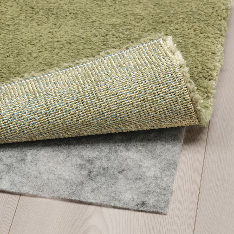 IKEA STOENSE Rug, low pile, light olive-green - photo 4