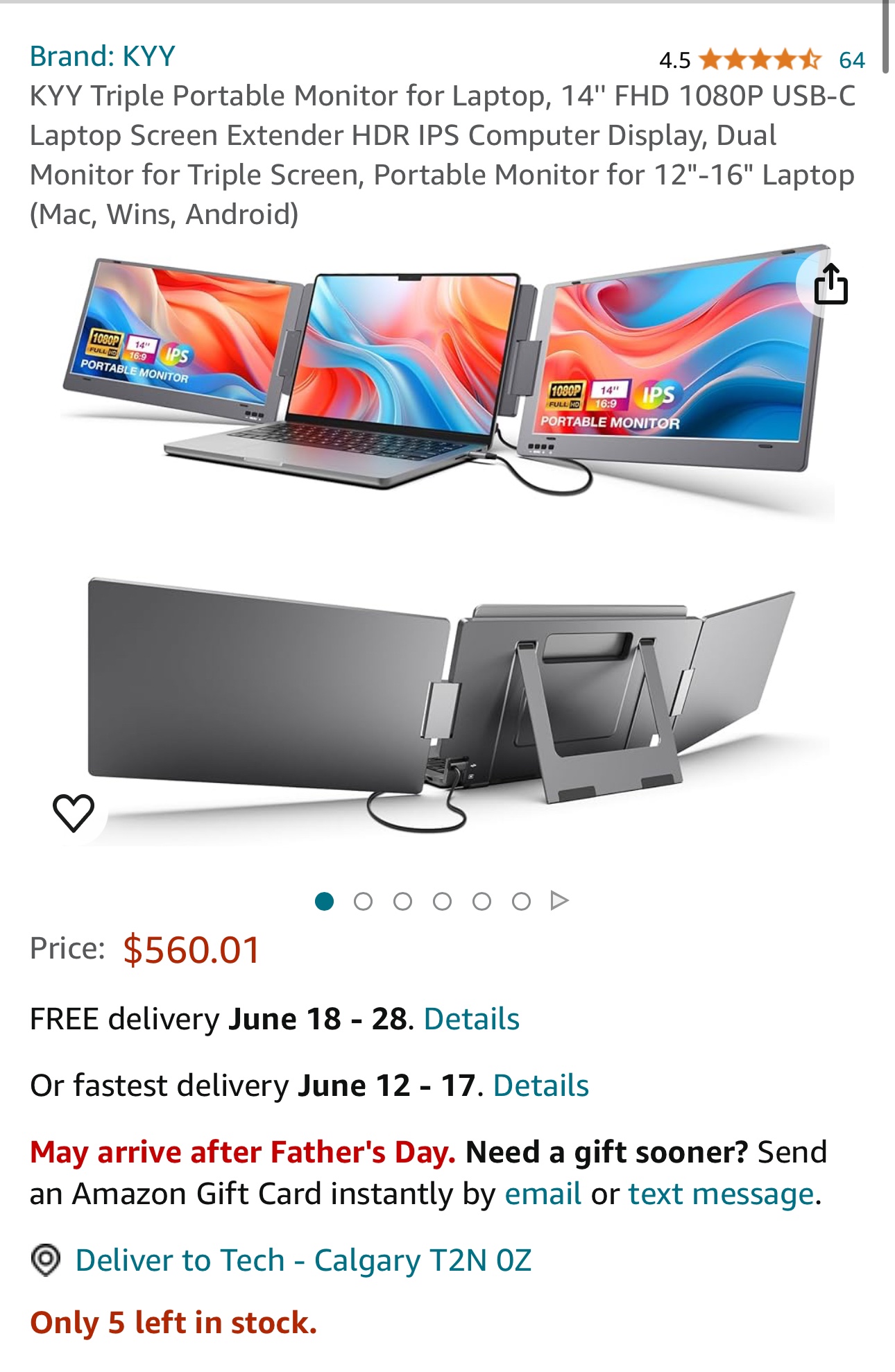 KYY dual monitor for laptop. All metal. BRAND NEW. - photo 2