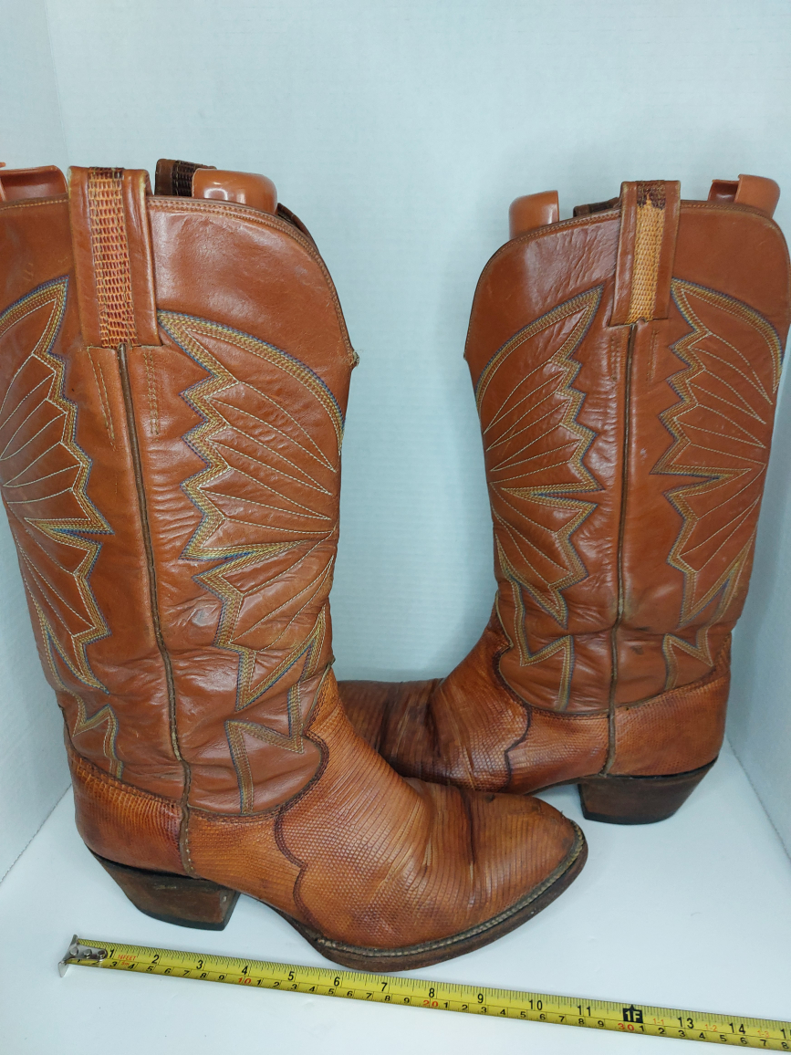 The Sanders Leather Men's Cowboy Boots - photo 2