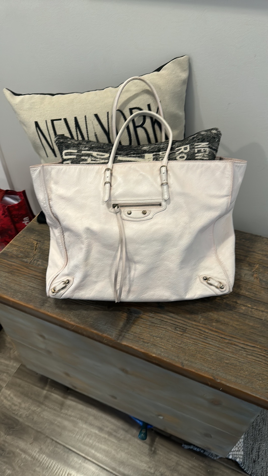 Authentic balenciaga a4 papier pink tote