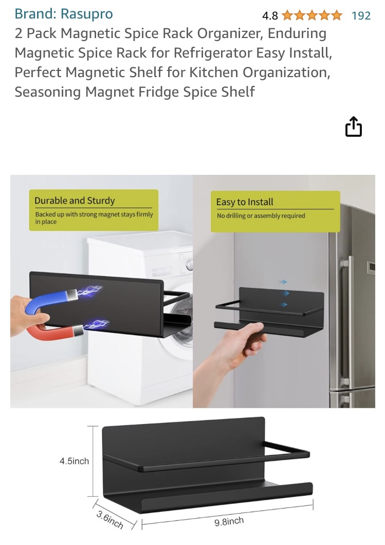 Magnetic spice rack (one) image indicator(2)