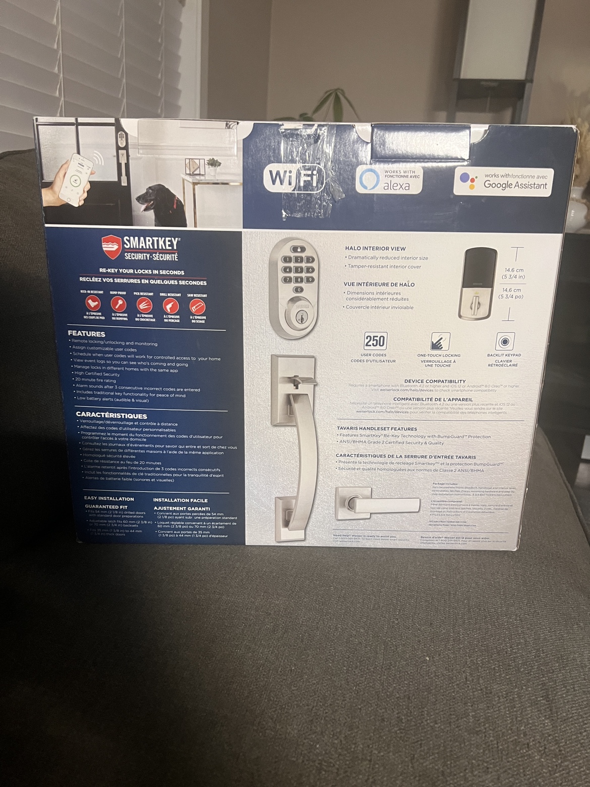 Weiser halo wifi smart lock and handle set combo *NEW* - photo 3