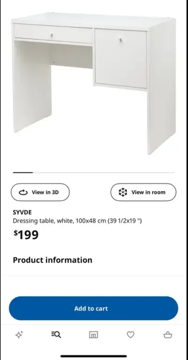Ikea Desk /Dresser Table