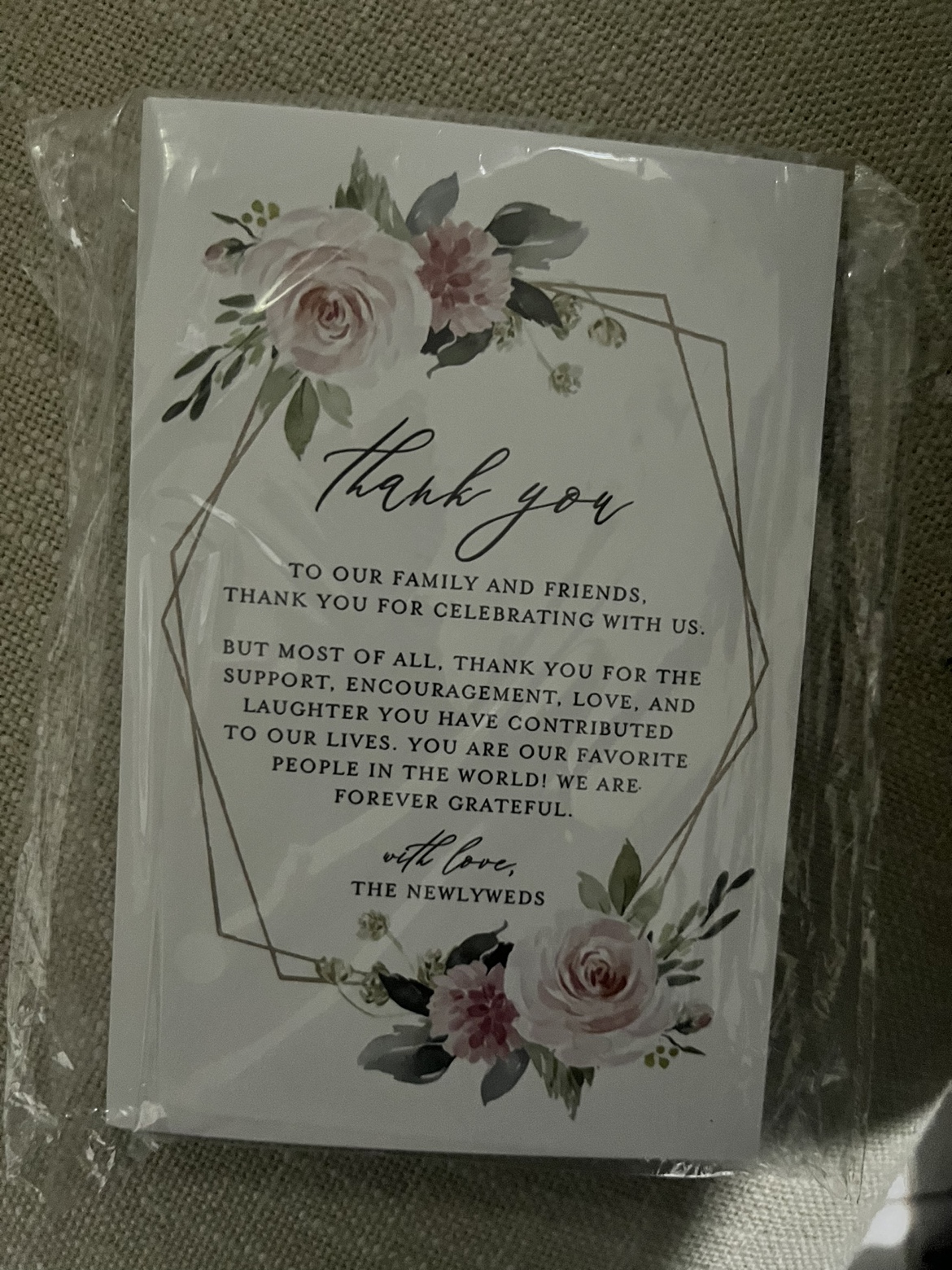 Wedding thank you for guests