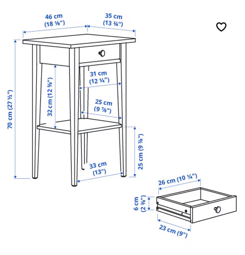 IKEA HEMNES Nightstand - photo 3