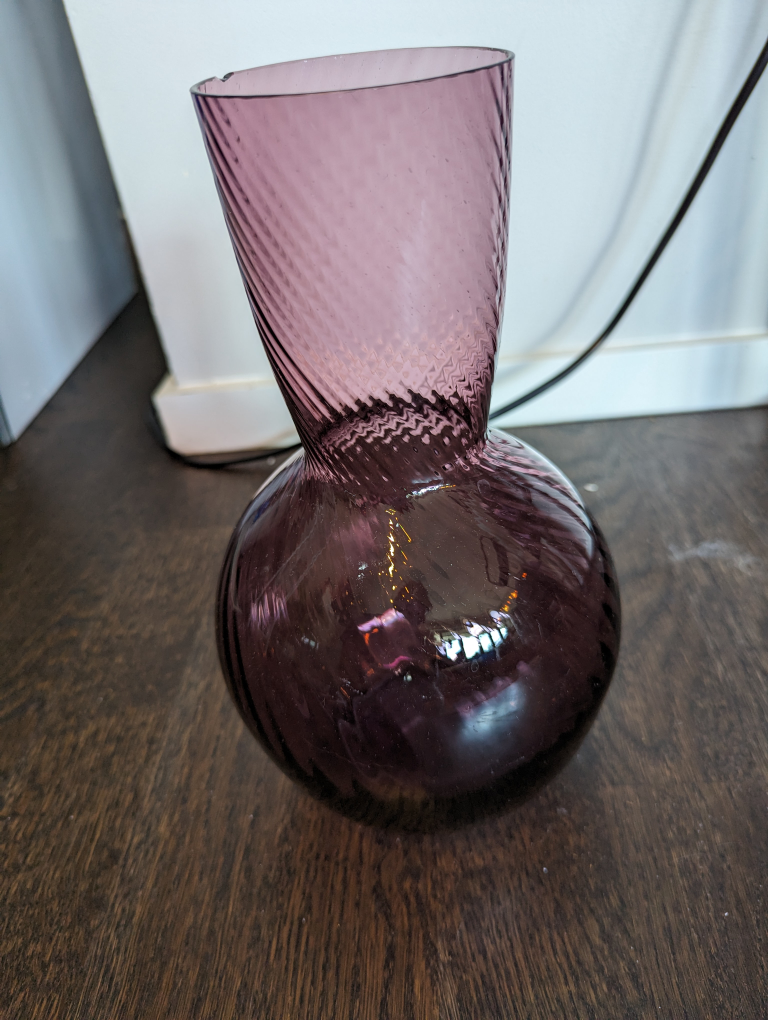 purple vase