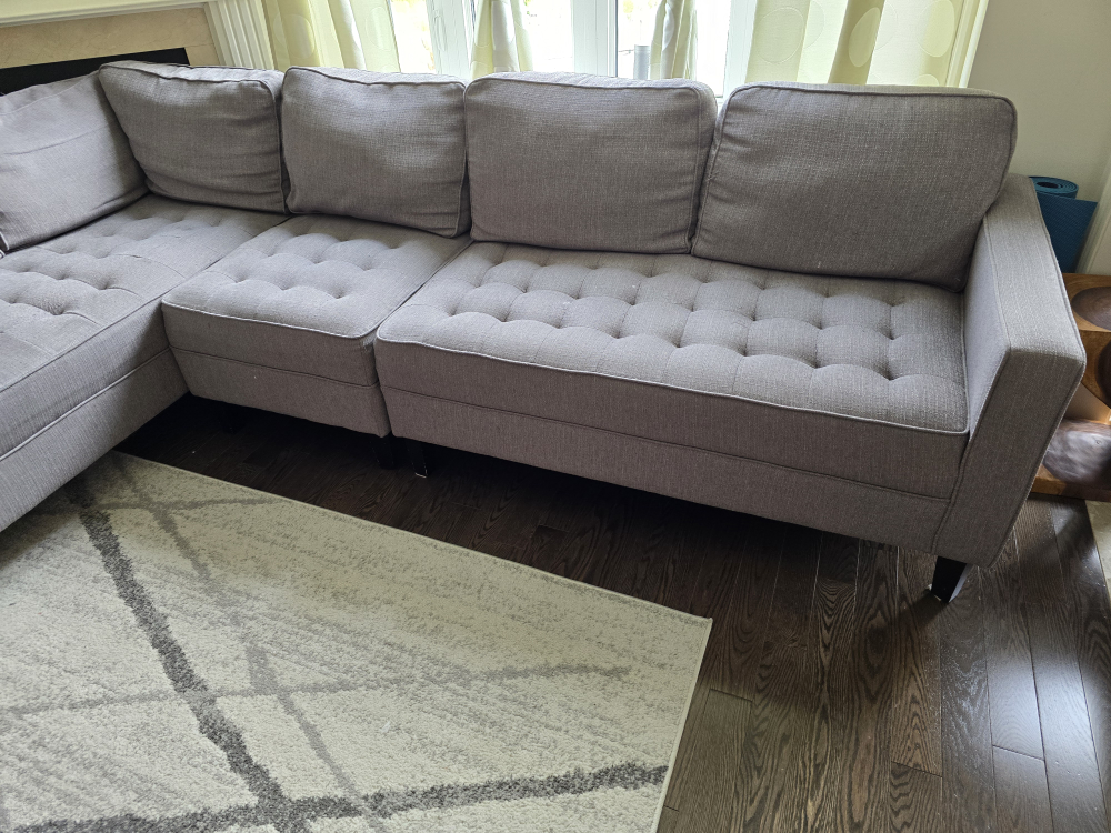 Cindy Crawford left handed sectional in grey - photo 2