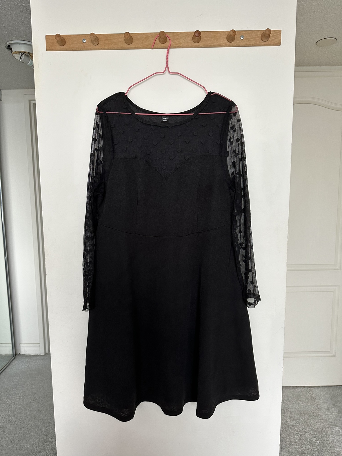 Black party dress with mesh BNWOT thumbnail