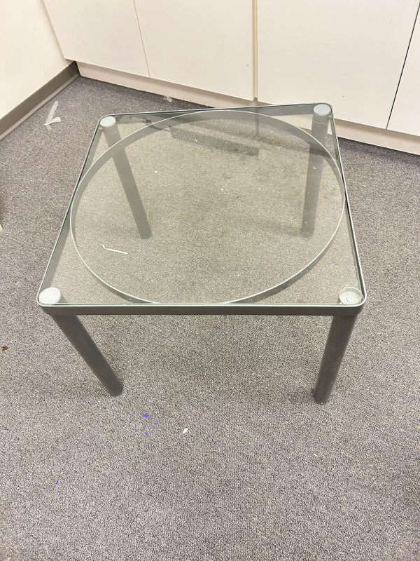 small glass coffee table