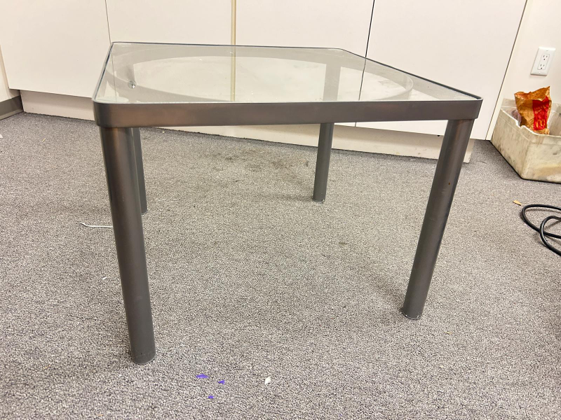 small glass coffee table - photo 2