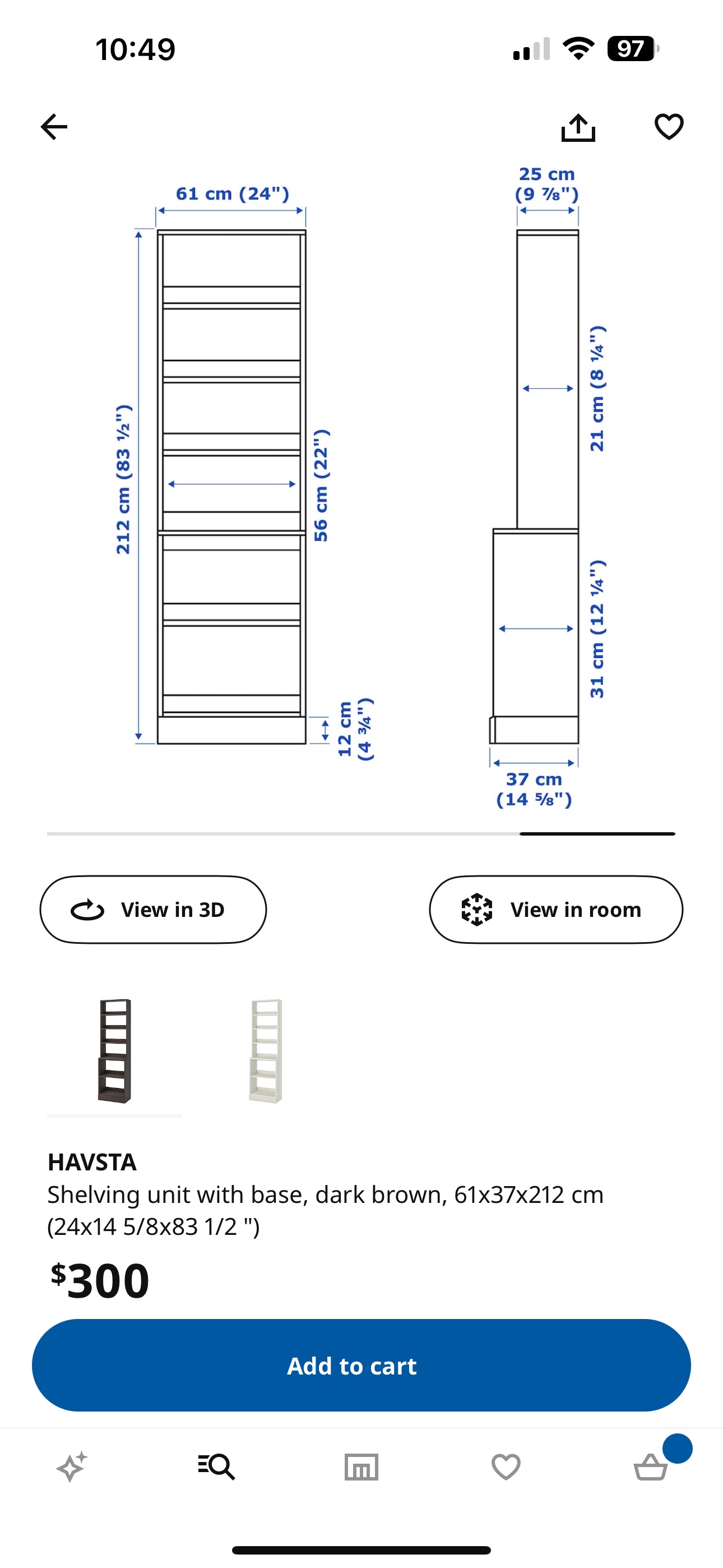 IKEA HAVSTA bookshelf / bookcase / shelving unit - photo 5
