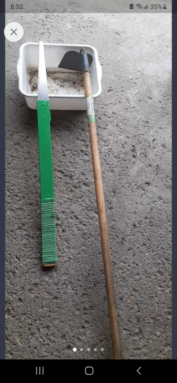 Gardening stuff with long handle saw