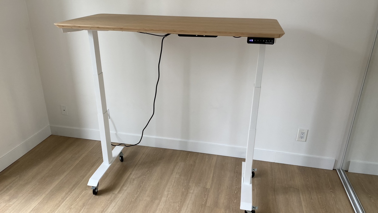 Standing Desk Dual Motor, Bamboo Table Top, w/ Table Casters - photo 3