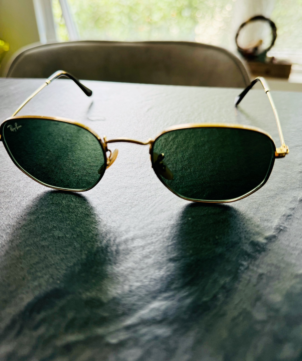 Rayban hexagonal gold frame made in Italy - photo 3