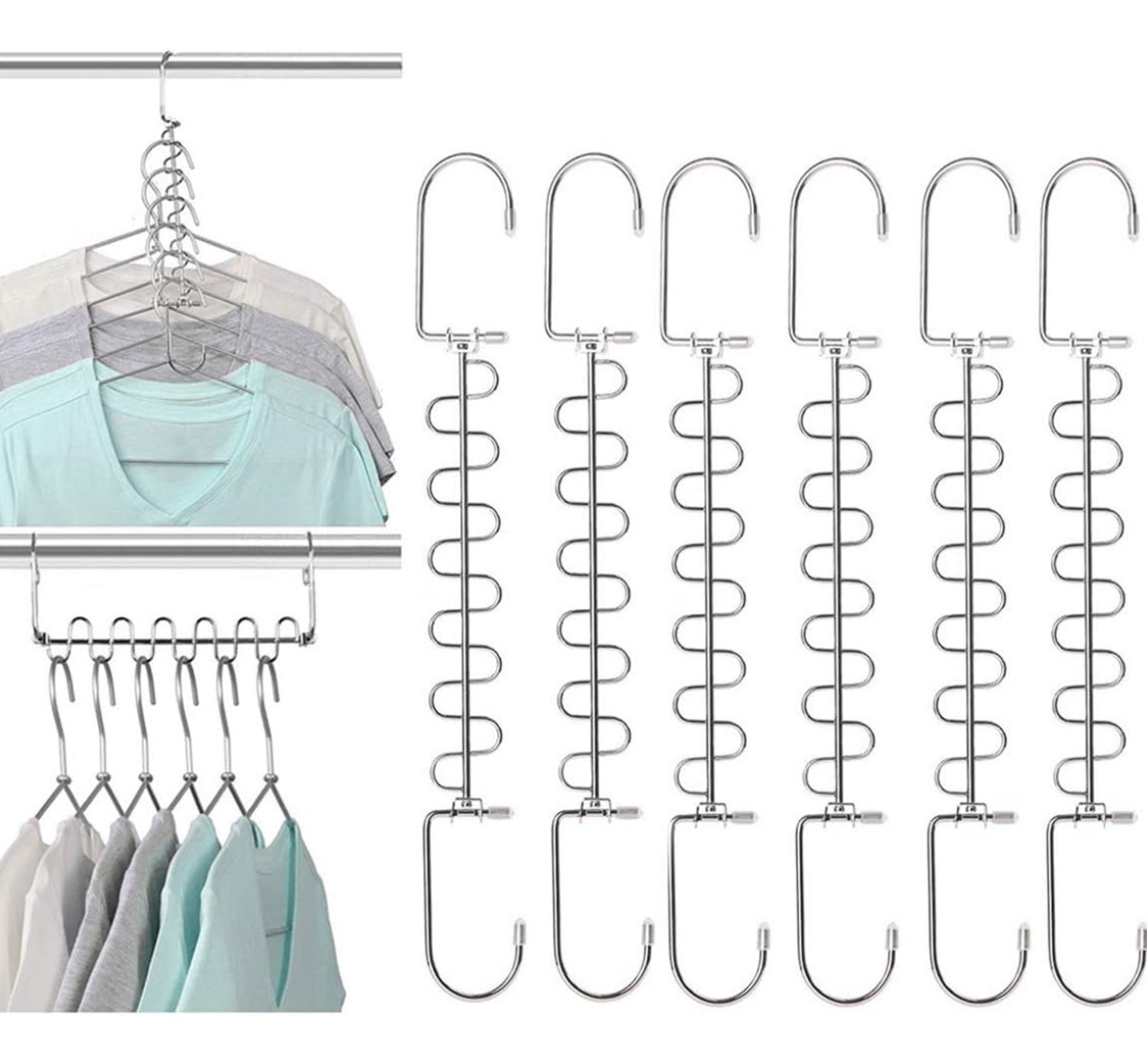 Space Saving Metal Hangers (Set of 6) image indicator(4)