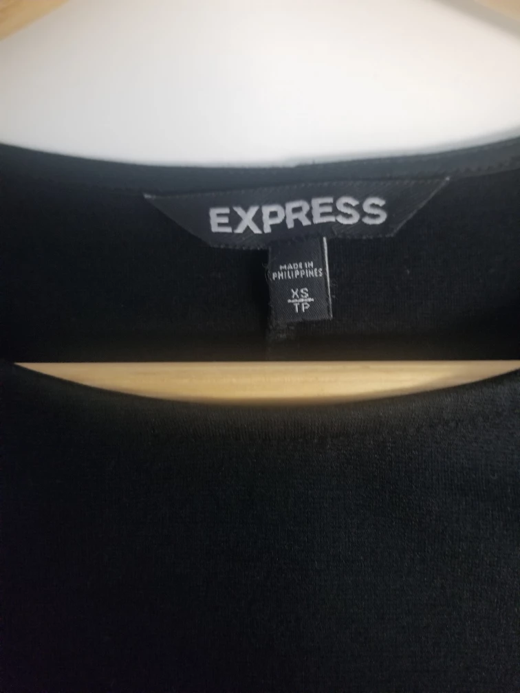 EXPRESS Black Mini Dress With Zipper Details image indicator(5)