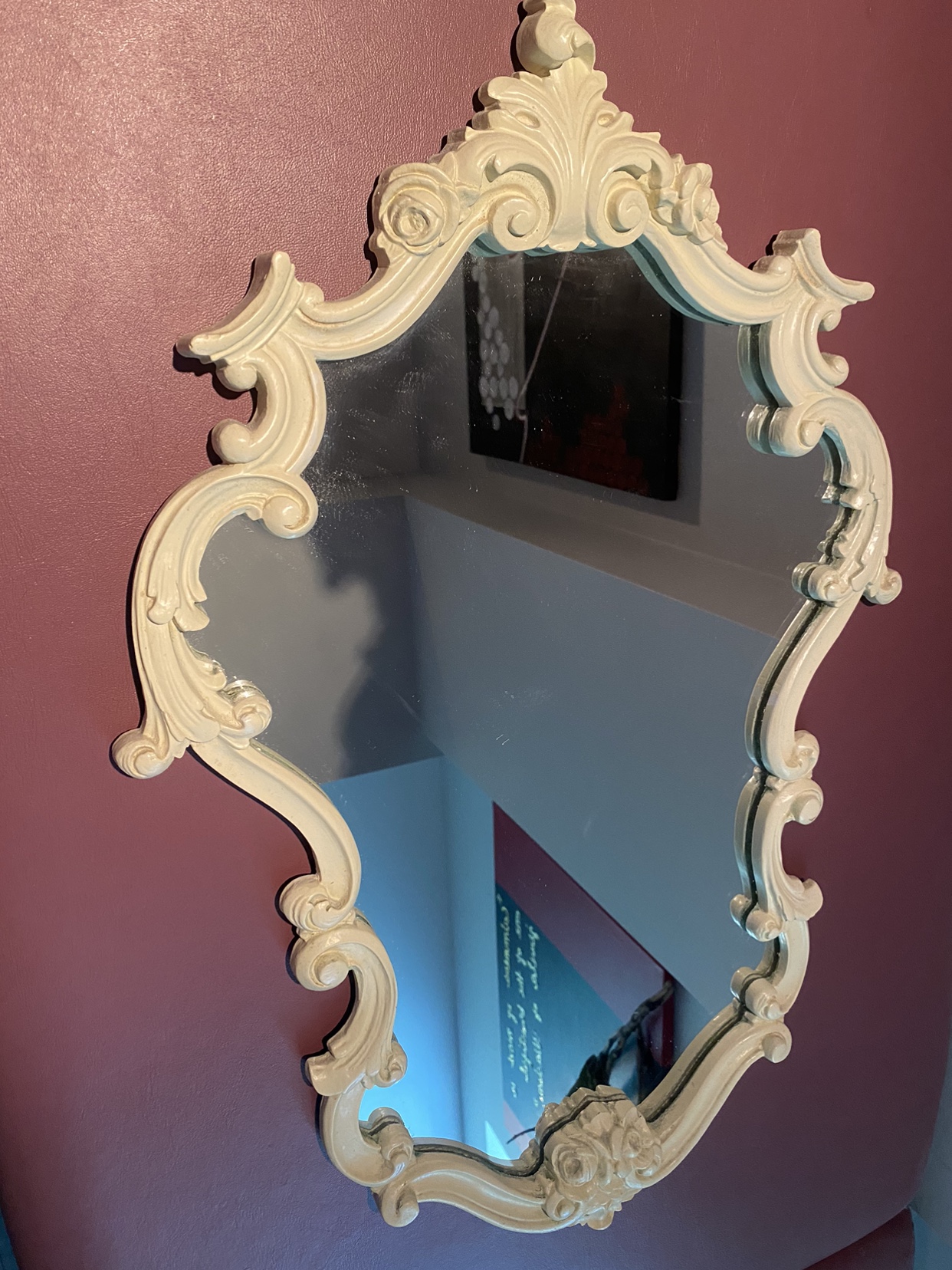 Vintage Italian Rococo Style Mirror Original Durwood Frame