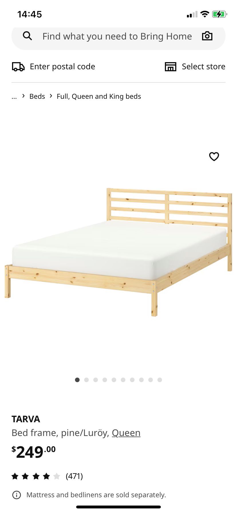 queen bed
