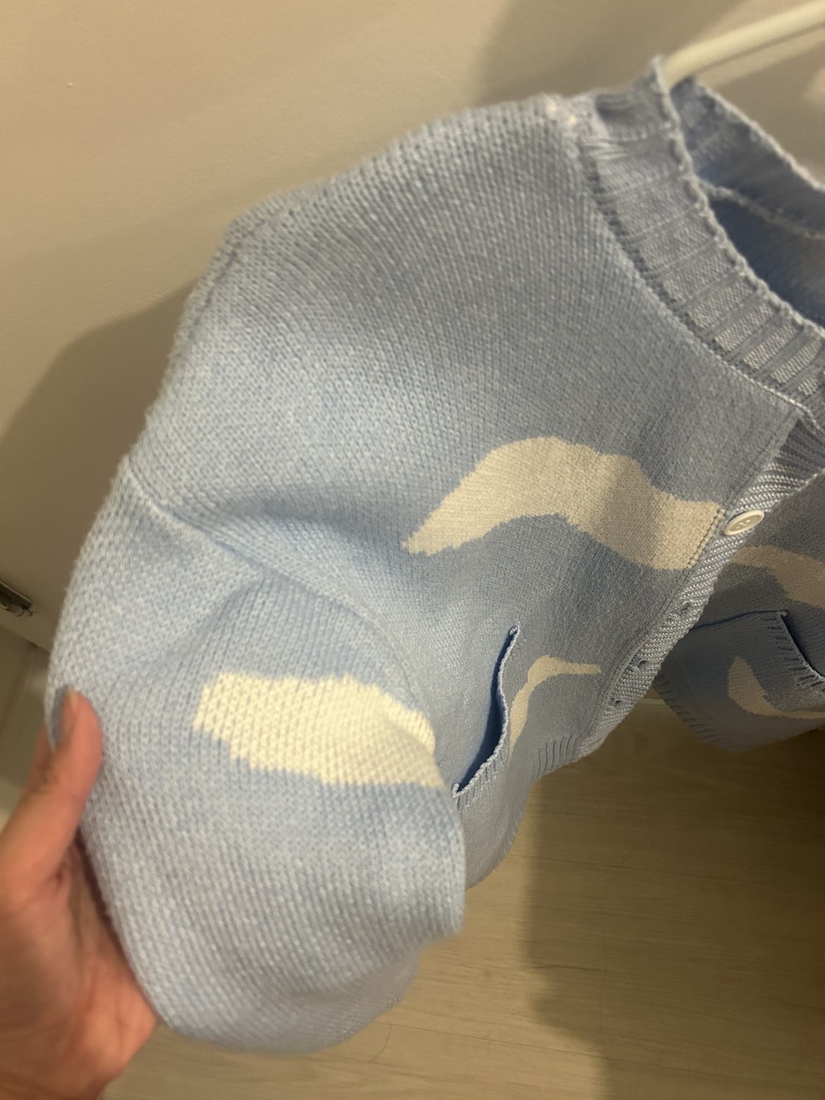 Baby blue korean cardigan - photo 2