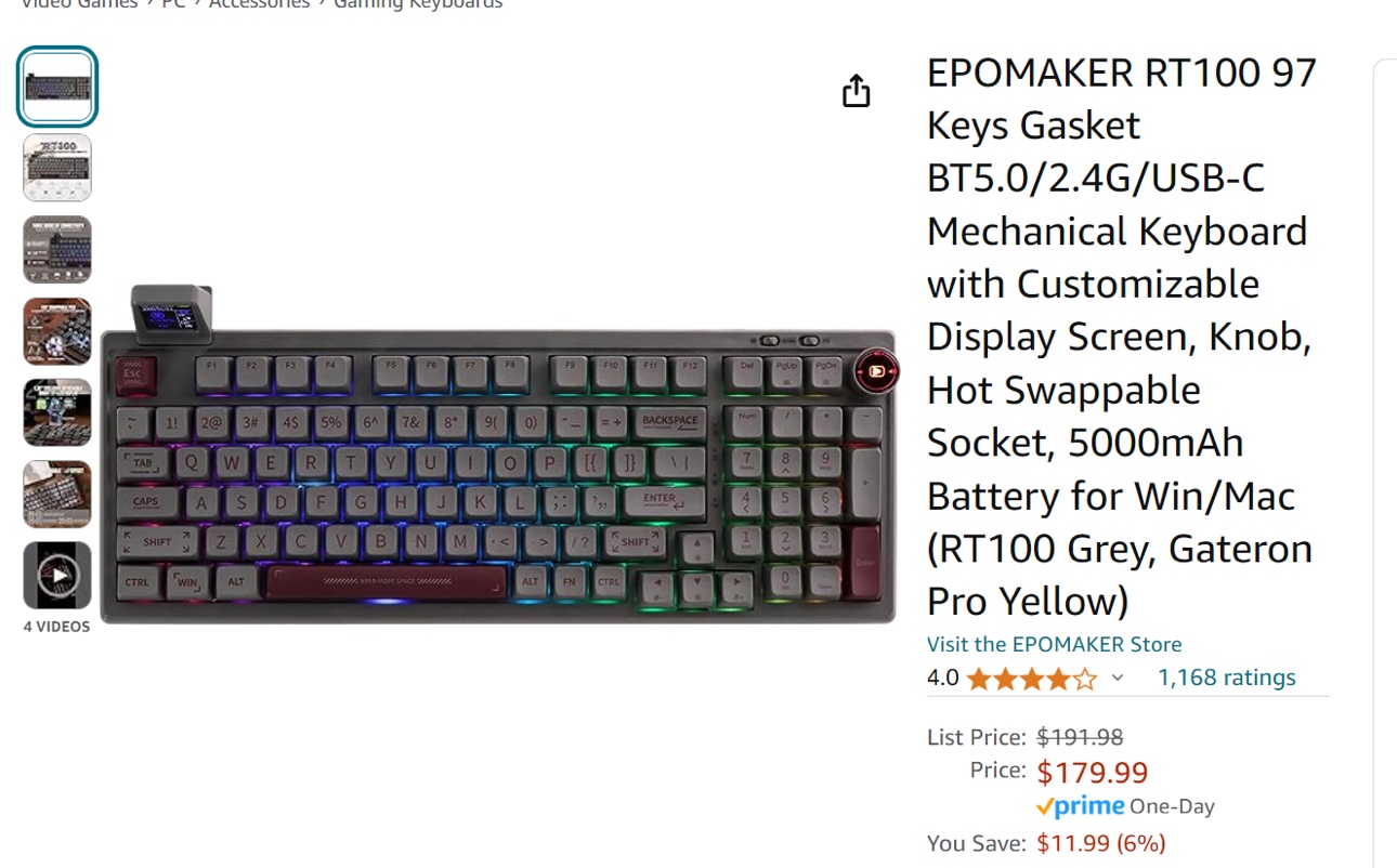 NEW Epomaker  rt1000 mechanical hotswap keyboard - photo 3