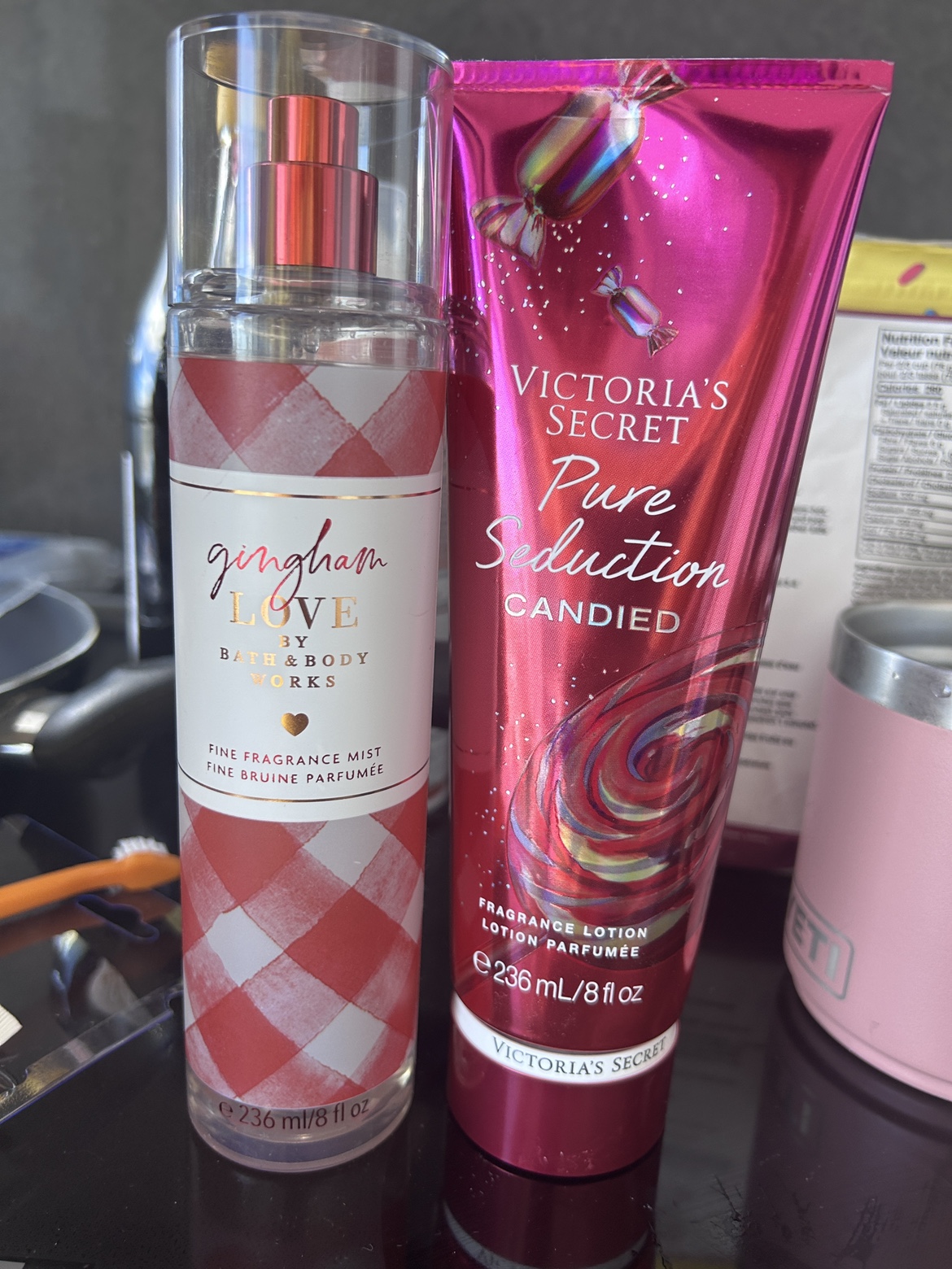 Body mist and lotion