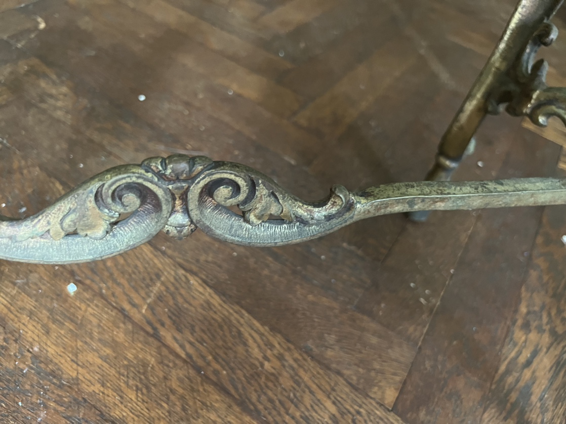 Antique glass and brass beaux arts coffee or side table - photo 3