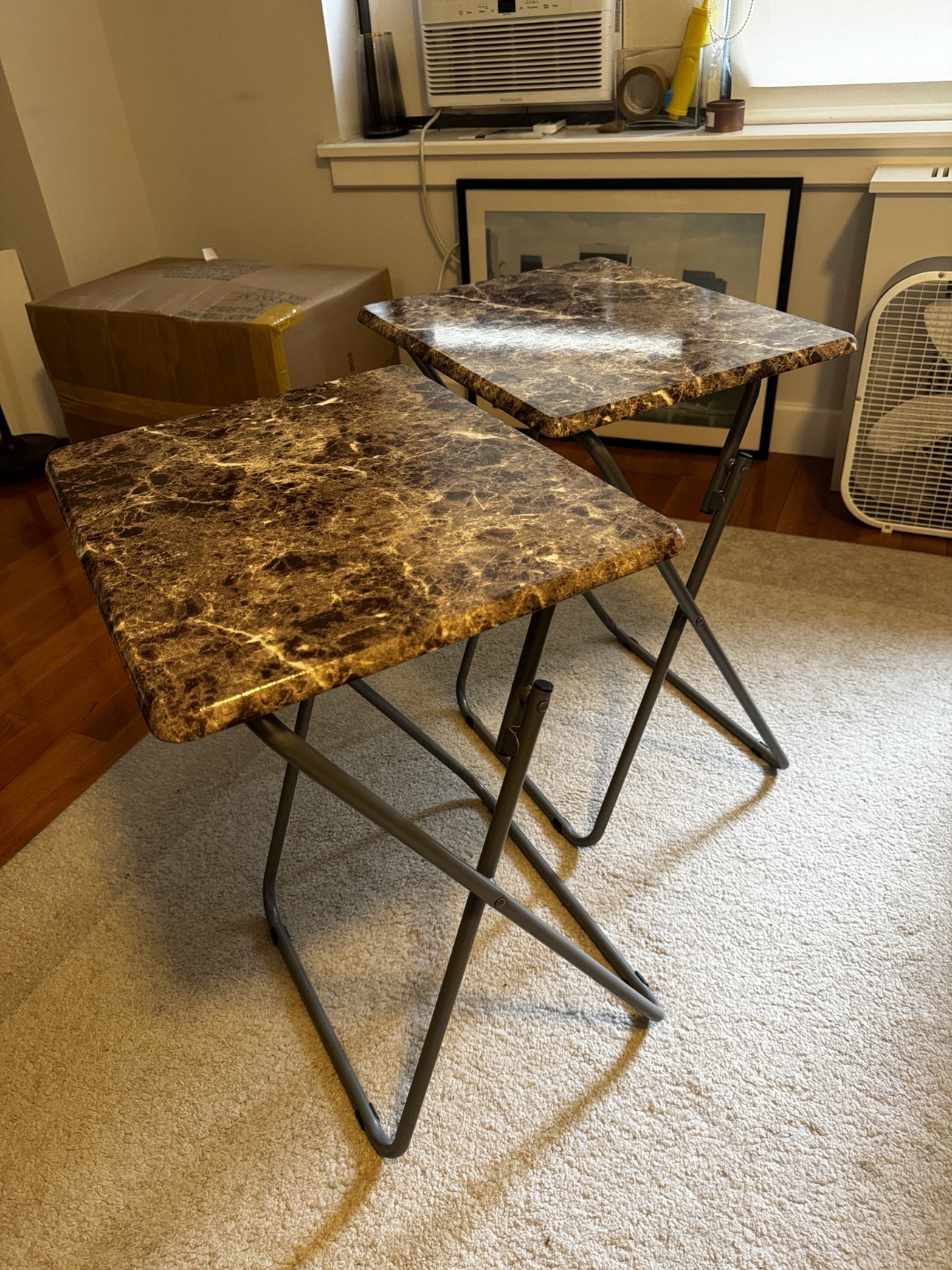 Folding side tables
