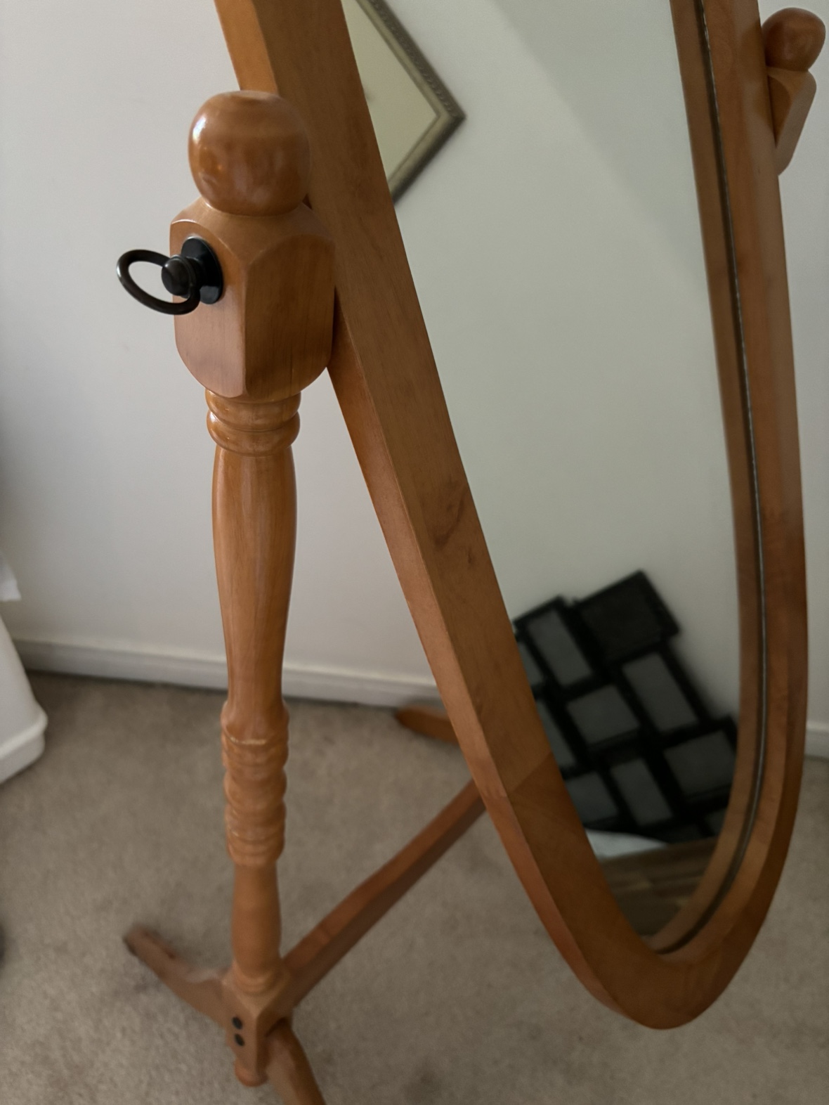 Mirror with a stand, Oak colour 5 feet tall - photo 5