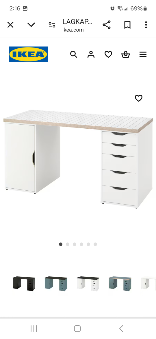 Ikea white desk - photo 4