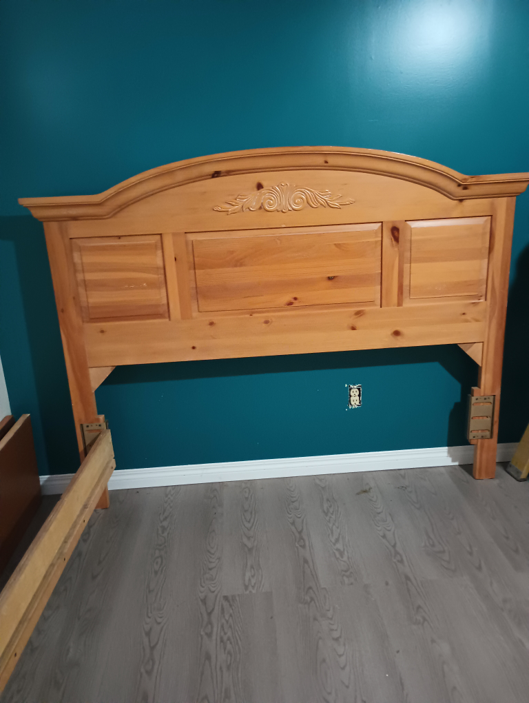 wooden bed frame