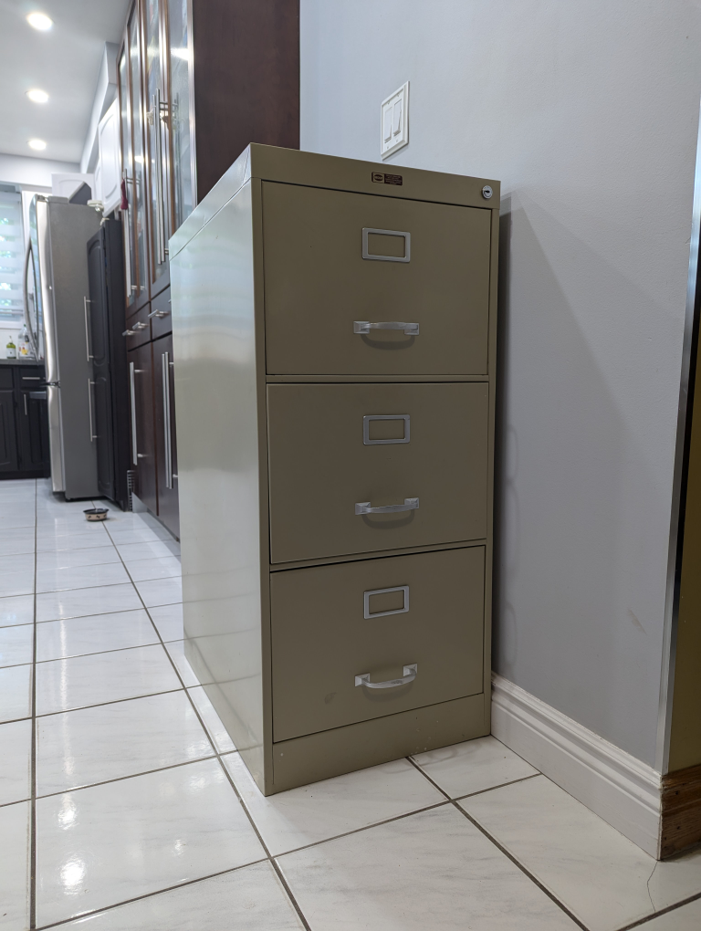 Beige Office Filing Cabinet