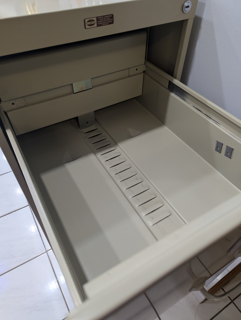 Beige Office Filing Cabinet - photo 2