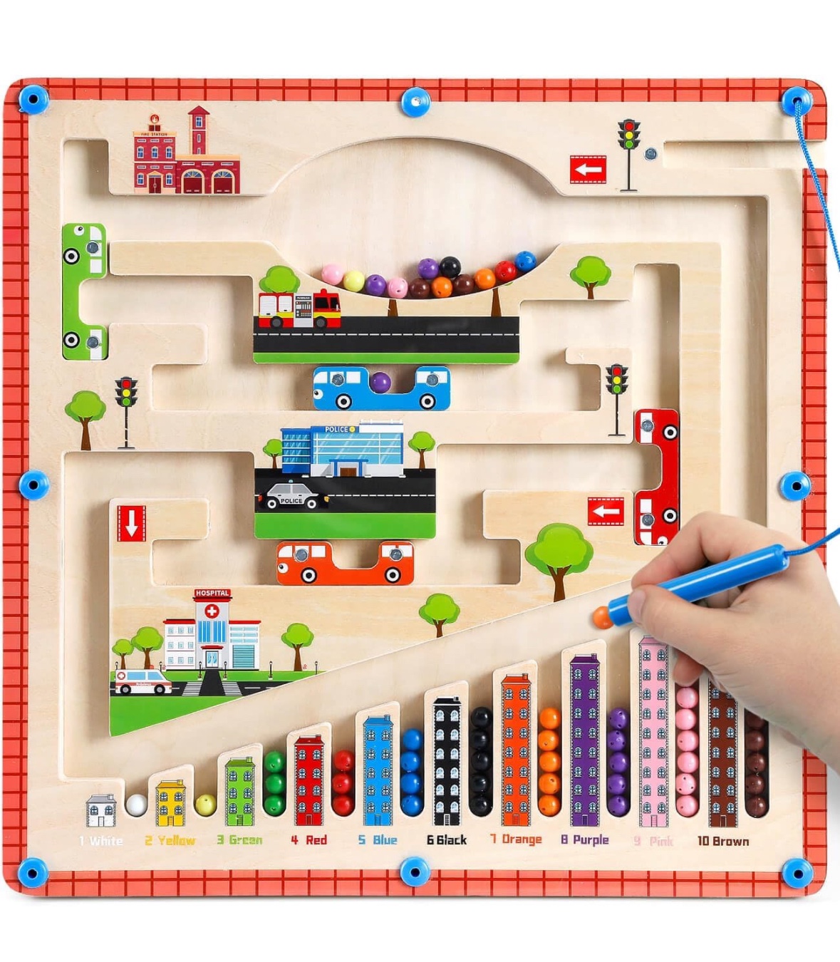New Magnetic Color and Number Maze - Montessori Toys thumbnail