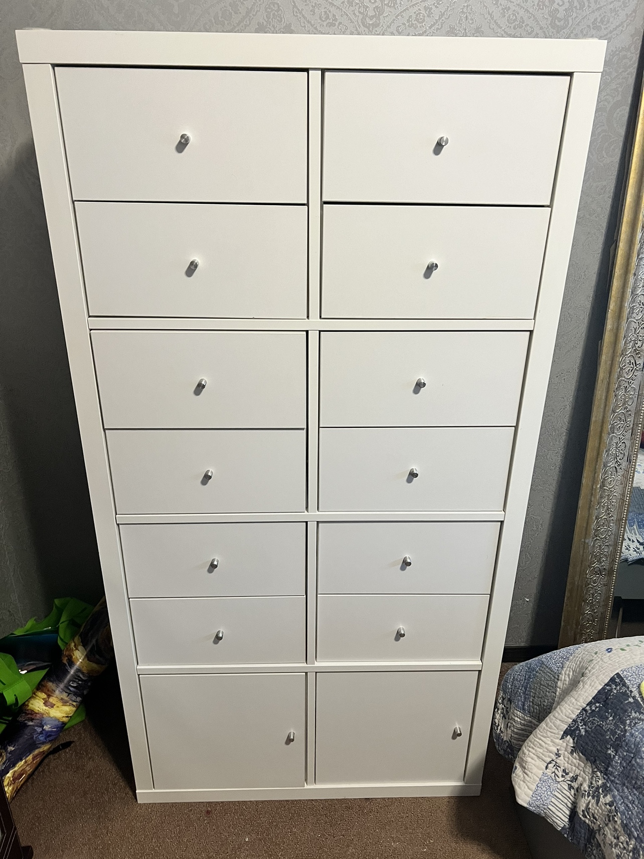 White IKEA Kallax Shelf Unit