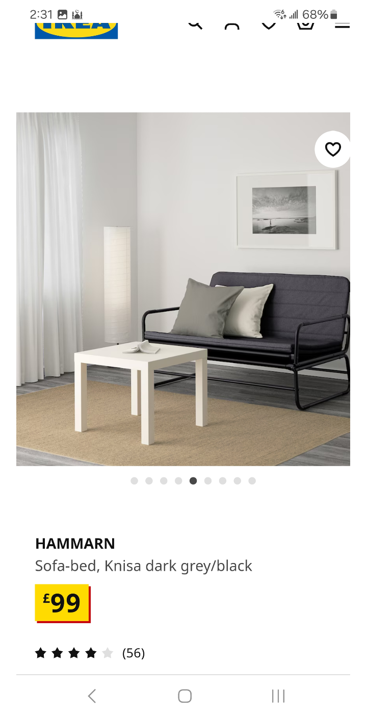 ikea futon / sofa bed