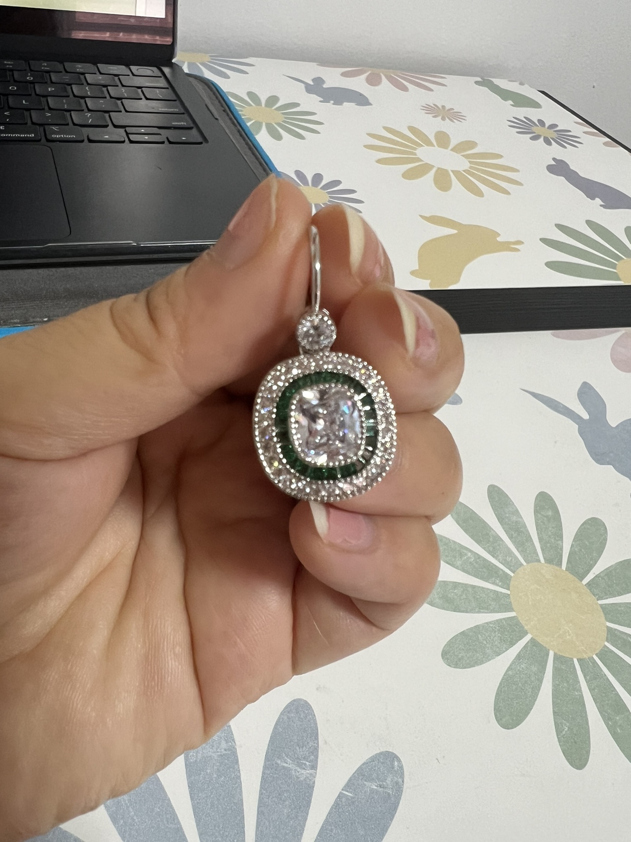 Pure silver hanging earring…