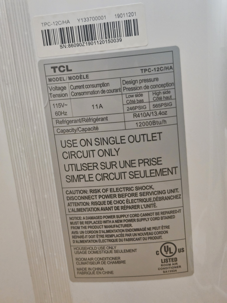TCL Portable Air Conditioner - 12000 BTU White - photo 4
