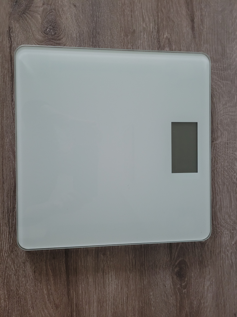 LCD Display Digital Glass Bathroom Scale, White-  #freecycle