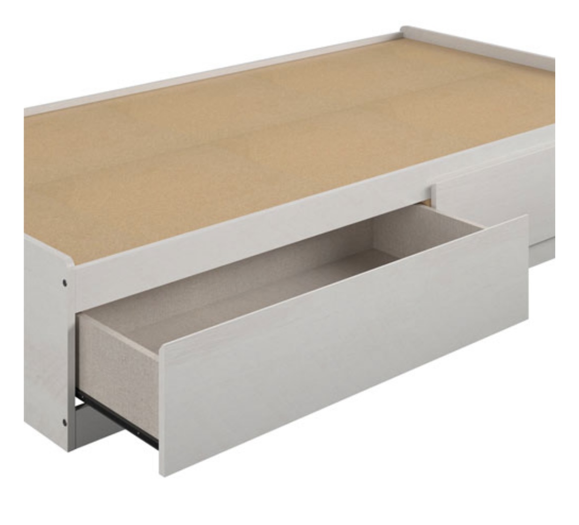 Twin bed frame with drawers