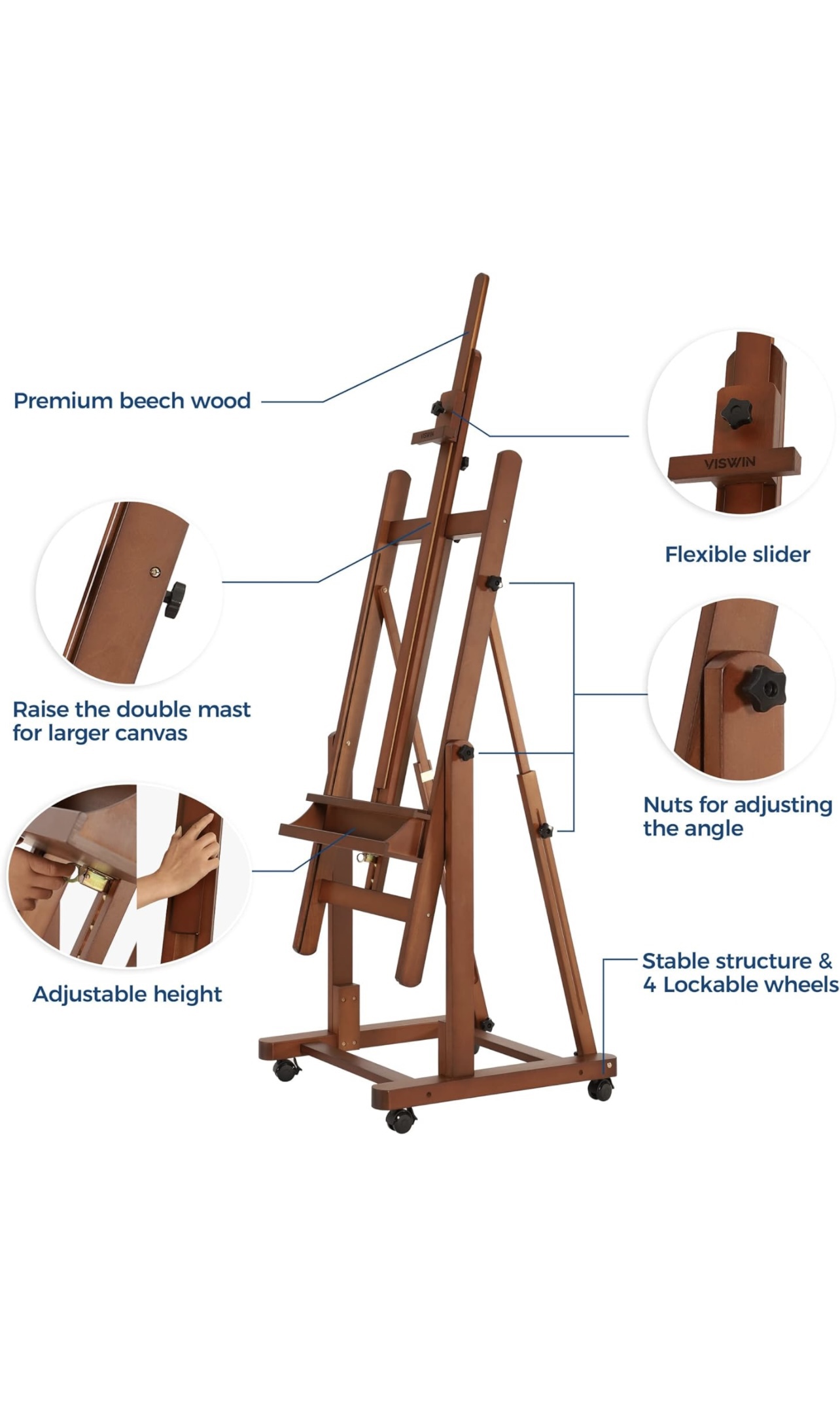 Artist H frame convertible easel image indicator(7)
