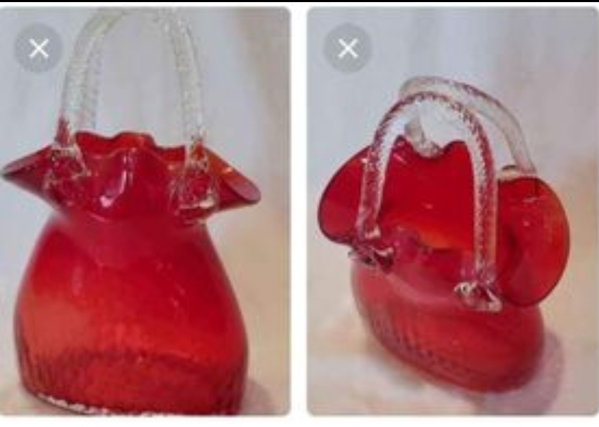 Glass Purses, Coin purse, Basket, Vases, Each Sold - photo 2
