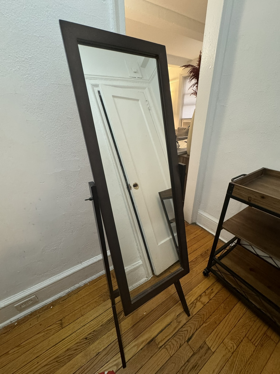 Standing Adjustable Wood Mirror - photo 2