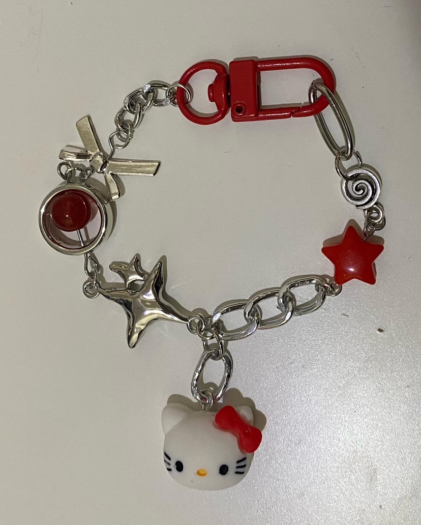 Hello Kitty Red Bracelet (Handmade) thumbnail
