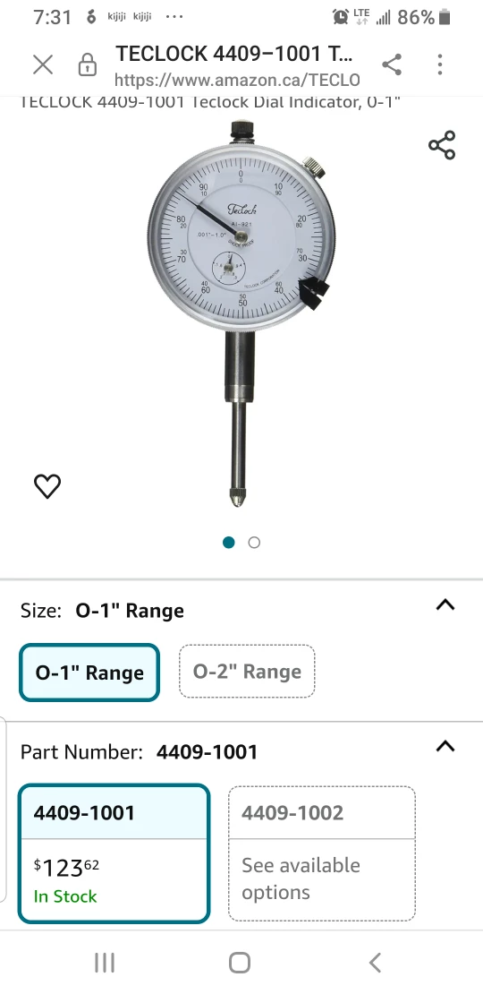 MACHINIST TOOL LATHE MILL Teclock Thickness Indicator Gauge image indicator(2)
