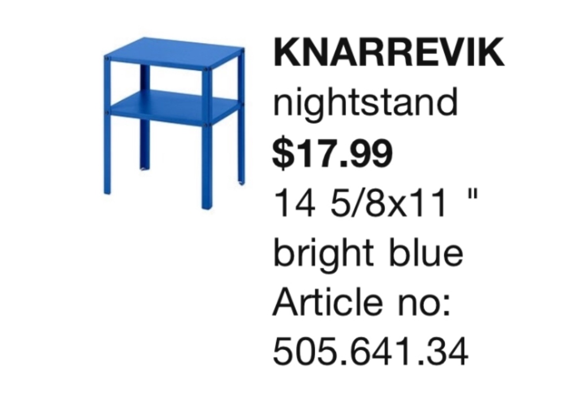 Ikea blue night stand