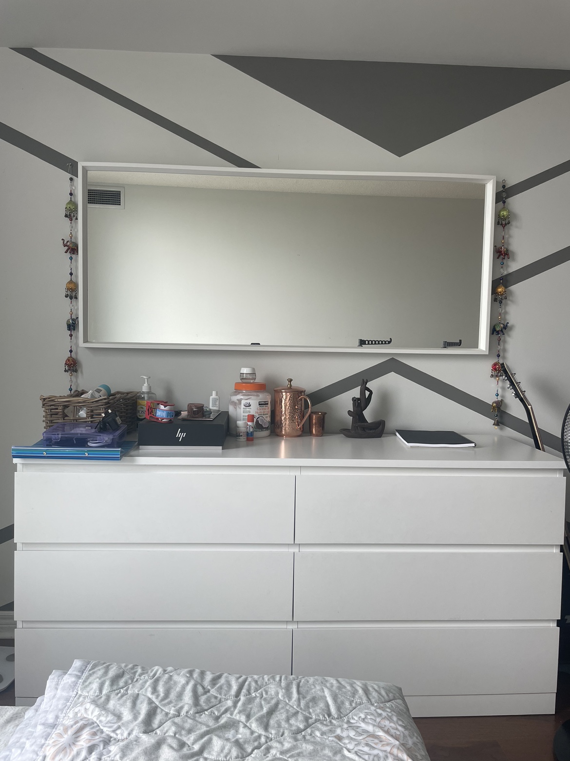 Dresser with mirror