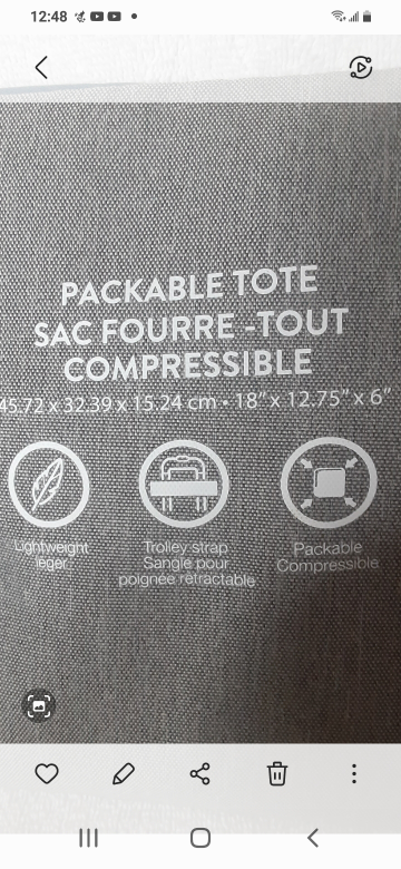 Roots Packable Tote Bag image indicator(3)