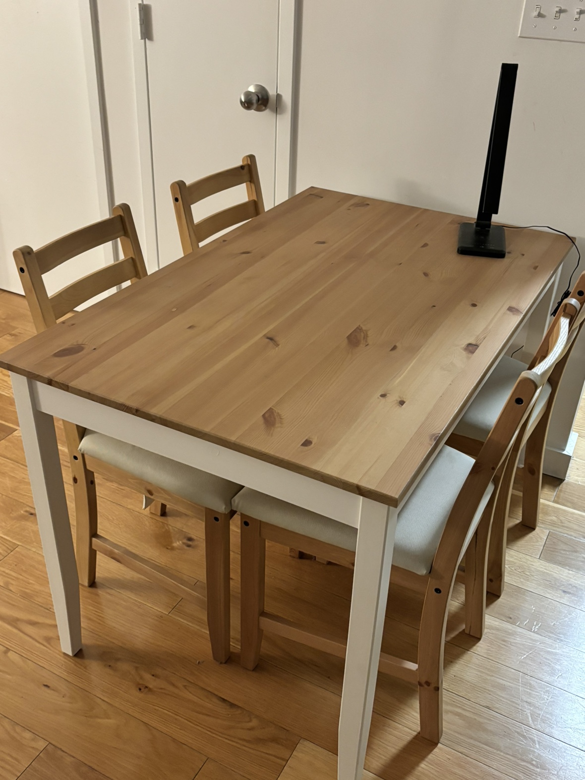 Ikea LERHAMN dining table with chairs - photo 3