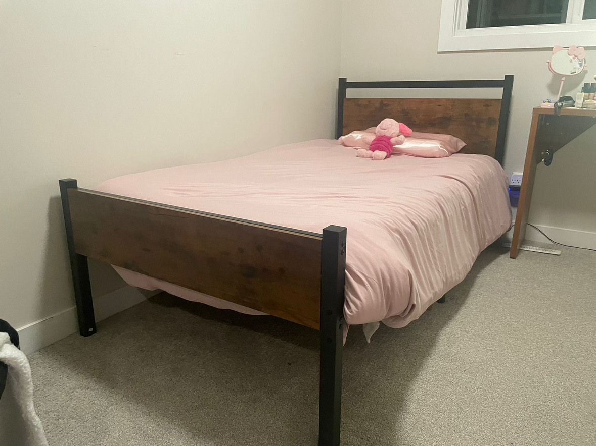 Twin bed with mattress 6 month use