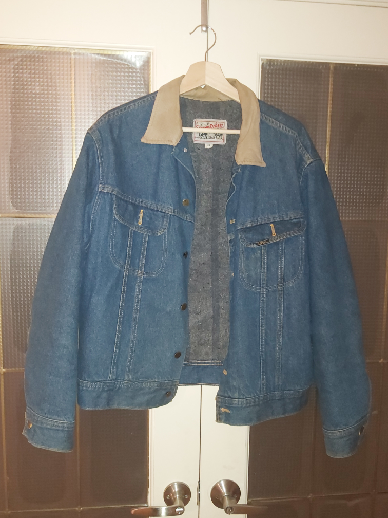 Vintage Men's Lee Storm Rider Denim Jacket Size 42